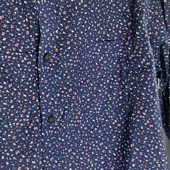 BANANA REPUBLIC Men's Blue Daisy Floral Soft Wash Slim-Fit Button-Up Shirt SZ M - Picture 6 of 13
